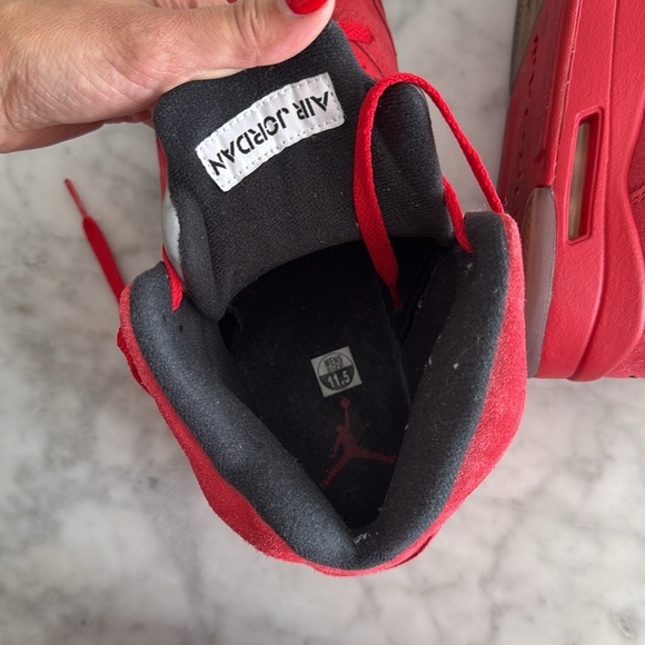 Air Jordan retros 5 , red suede color - Picture 6 of 9